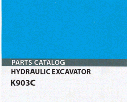Parts Catalog for Kobelco Excavators model K903