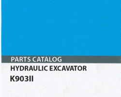 Parts Catalog for Kobelco Excavators model K903