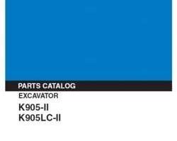 Parts Catalog for Kobelco Excavators model K905 II