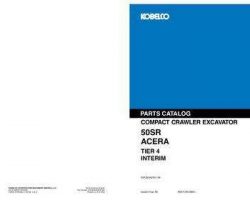 Parts Catalog for Kobelco 50SR Acera Tier 4 Compact Crawler Excavator