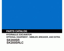 Parts Catalog for Kobelco Excavators model SR200SR