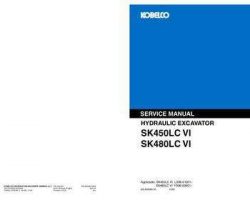 Kobelco Excavators model SK480LC Service Manual