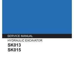 Kobelco Excavators model SK013 Service Manual