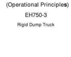 Operational Principle for Hitachi Eh-3 Series model Eh750-3 Construction And Mining