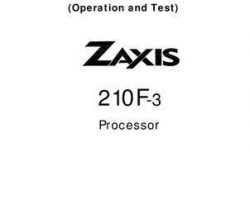 Test Manuals for Hitachi Zaxis-3 Series model Zaxis210f-3 Processors