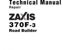 Repair Manuals for Hitachi Zaxis-3 Series model Zaxis370f-3 Road Builders