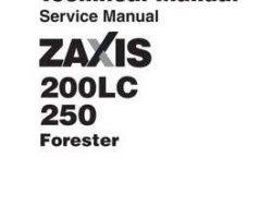 Service Manuals for Hitachi Zaxis Series model Zaxis250 Foresters