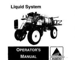 Willmar WR124186 Operator Manual - 8650 Eagle Sprayer (liquid system, prior 2005)