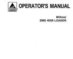 Willmar WR134905 Operator Manual - 4550 Wrangler Loader (2005)