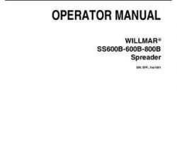 Willmar WR330119G Operator Manual - SS600B / 600B / 800B Spreader (2010)