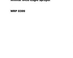 Willmar WRP0399 Parts Book - 8450 Eagle Sprayer (1998)