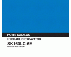 Parts Catalog for Kobelco Excavators model SK160LC-6E