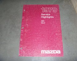 1979 Mazda GLC Service Highlights Manual