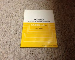 1987 Toyota Corolla FF Electrical Wiring Diagram Manual