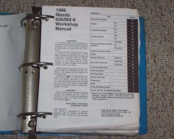 1996 Mazda 626 & MX-6 Workshop Service Manual Binder