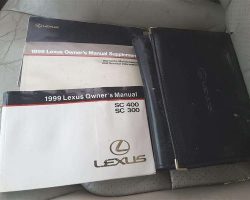 1999 Lexus SC400 & SC300 Owner's Manual Set