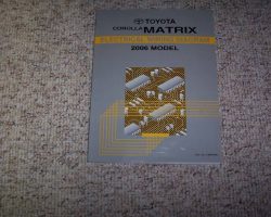 2006 Toyota Corolla Matrix Electrical Wiring Diagram Manual