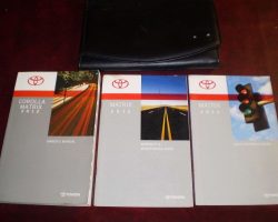 2012 Toyota Corolla Matrix Owner's Manual Set
