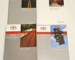 2012 Toyota Yaris Hatchback Owner's Manual Set