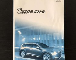 2016 Mazda CX-9 Owner's Manual
