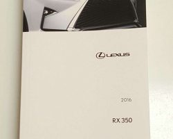 2016 Lexus RX350 Owner's Manual