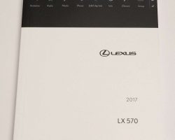 2017 Lexus LX570 Navigation System Owner's Manual