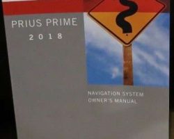 2018 Toyota Prius Prime Navigation System Owner's Manual