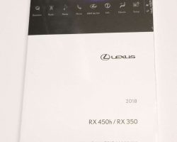 2018 Lexus RX350 & RX450h Navigation System Owner's Manual