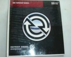 2009 Detroit Diesel DD13, DD15 & DD16 Series Engines Shop Service Repair Manual