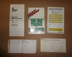 1984 Dodge Ram Truck 150, 250, 350 & Ramcharger Owner's Manual Set