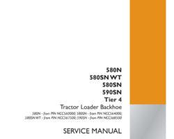 Case Loader backhoes model 580N Tier 4 COMPLETE Service Manual
