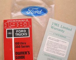 1981 Ford F-250 Truck Owner's Manual Set