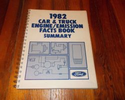 1982 Ford F-250 Truck Engine/Emissions Facts Book Summary