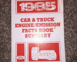 1985 Ford F-250 Truck Engine/Emissions Facts Book Summary