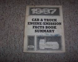 1987 Ford F-250 Truck Engine/Emissions Facts Book Summary
