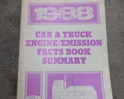 1988 Ford F-250 Truck Engine/Emissions Facts Book Summary