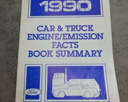 1990 Ford F-250 Truck Engine/Emissions Facts Book Summary