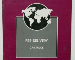 1997 Ford F-250 Truck Pre-Delivery, Maintenance & Lubrication Service Manual