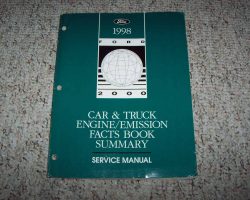1998 Ford F-250 Truck Engine/Emissions Facts Book Summary