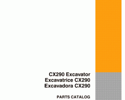 Parts Catalog for Case Excavators model CX290