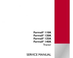 Service Manual for Case IH Tractor model Farmall 120A