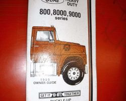 1985 Ford F-800 Truck Owner's Manual