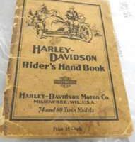 1940 Harley Davidson 74 & 80 Twin Models Owner's Manual