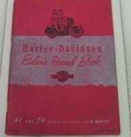 1950 Harley Davidson Panhead 61 & 74 Overhead Valve Twin Models Owner's Manual