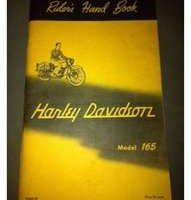 1955 Harley Davidson Model 165 Owner's Manual