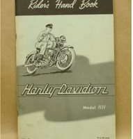 1954 Harley Davidson Model KH Owner's Manual