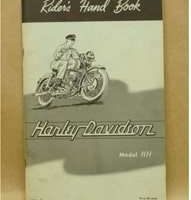 1956 Harley Davidson Model KH Owner's Manual