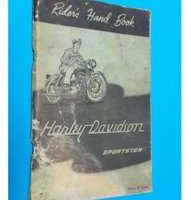 1958 Harley Davidson Sportster Owner's Manual