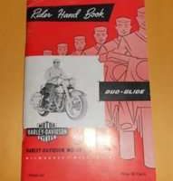 1960 Harley Davidson Duo-Glide Models with Panhead Engine Owner's Manual