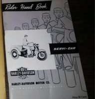 1961 Harley Davidson Servi-Car Owner's Manual